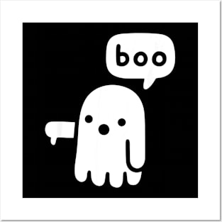 Boo Cute Ghost Of Disapproval Funny Halloween Posters and Art